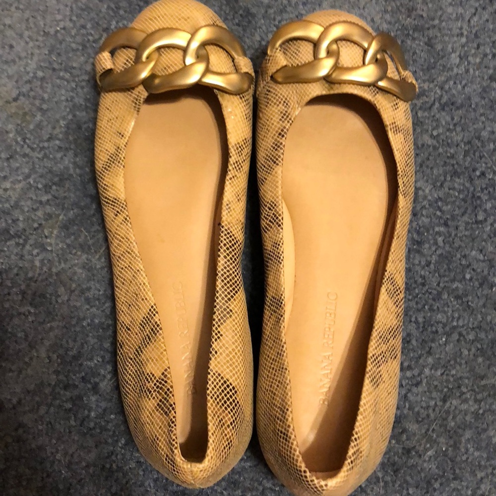 Snakeskin patter ballet flats